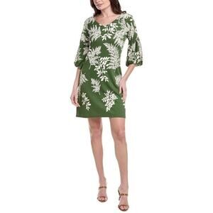 Tommy Bahama Women's Green Darcy Whisper Fronds Mini Dress Sz L